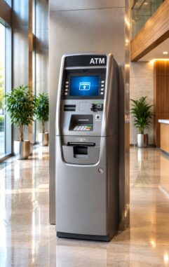 Sleek ATM in a Modern Lobby-700kb